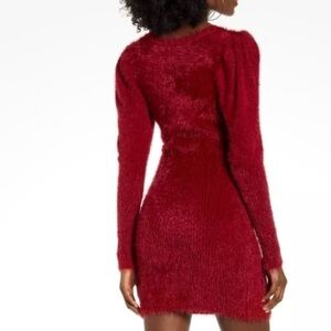 New 4SI3NNA Fuzzy Sweater Mini Cocktail Dress Size Small new with tag NWT cute